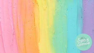 How to Mix Rainbow Buttercream Colors w/ 3 Color Gels!