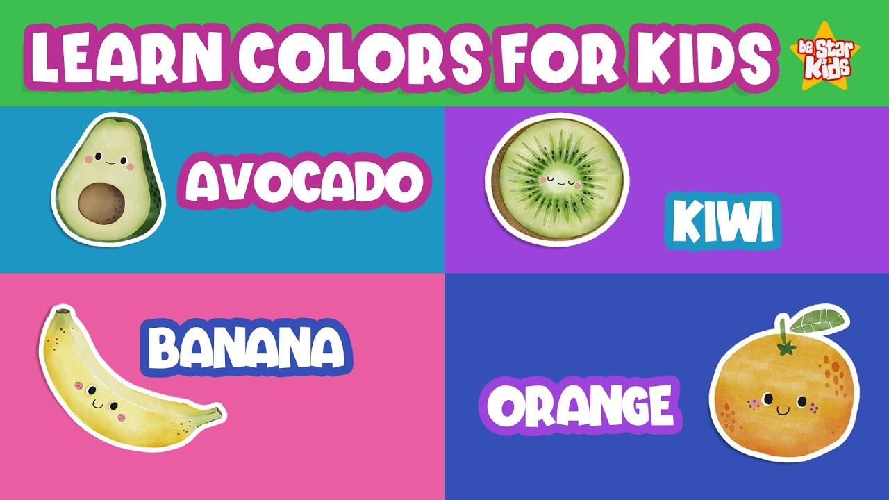 Learn Color with Fruits for kids | Vocabulary for Kids | BeStar Kids ...