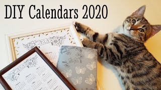 DIY Printable Calendars 2020 - Wall / Desk Calendar &amp; Simple Planner Journal - Quick Ideas