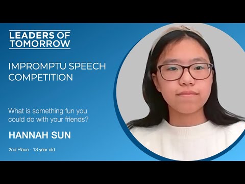 Hannah Sun | What is something fun you could do with your friends?