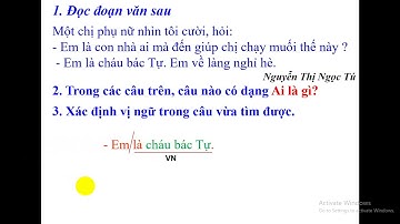MÔN TIẾNG VIỆT LỚP 4 - TUẦN 24, LUYỆN TỪ VÀ CÂU: VỊ NGỮ TRONG CÂU KỂ AI LÀ GÌ?