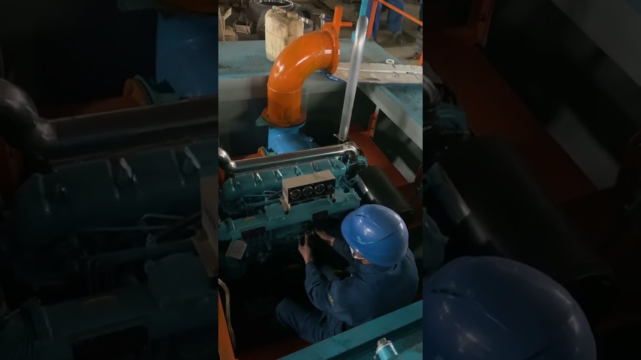 Factory  Test Diesel Engine and Sand Pump set before make delivery  