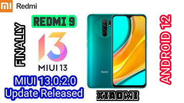 Finally Android 12 Update Released For Xiaomi Redmi 9 | Miui 13 Update Roll Out For Redmi 9 Users