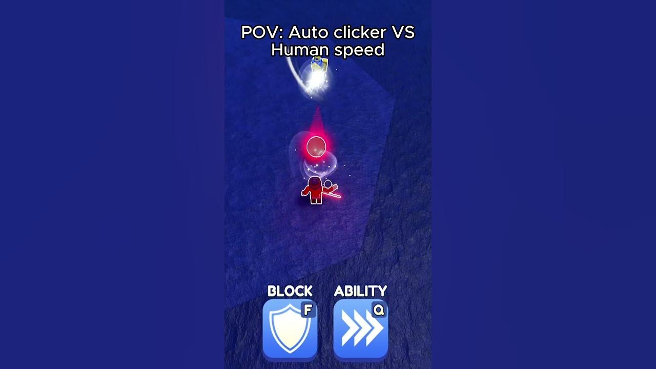 POV: Auto clicker VS Human speed. - #BladeBall #roblox #dingus