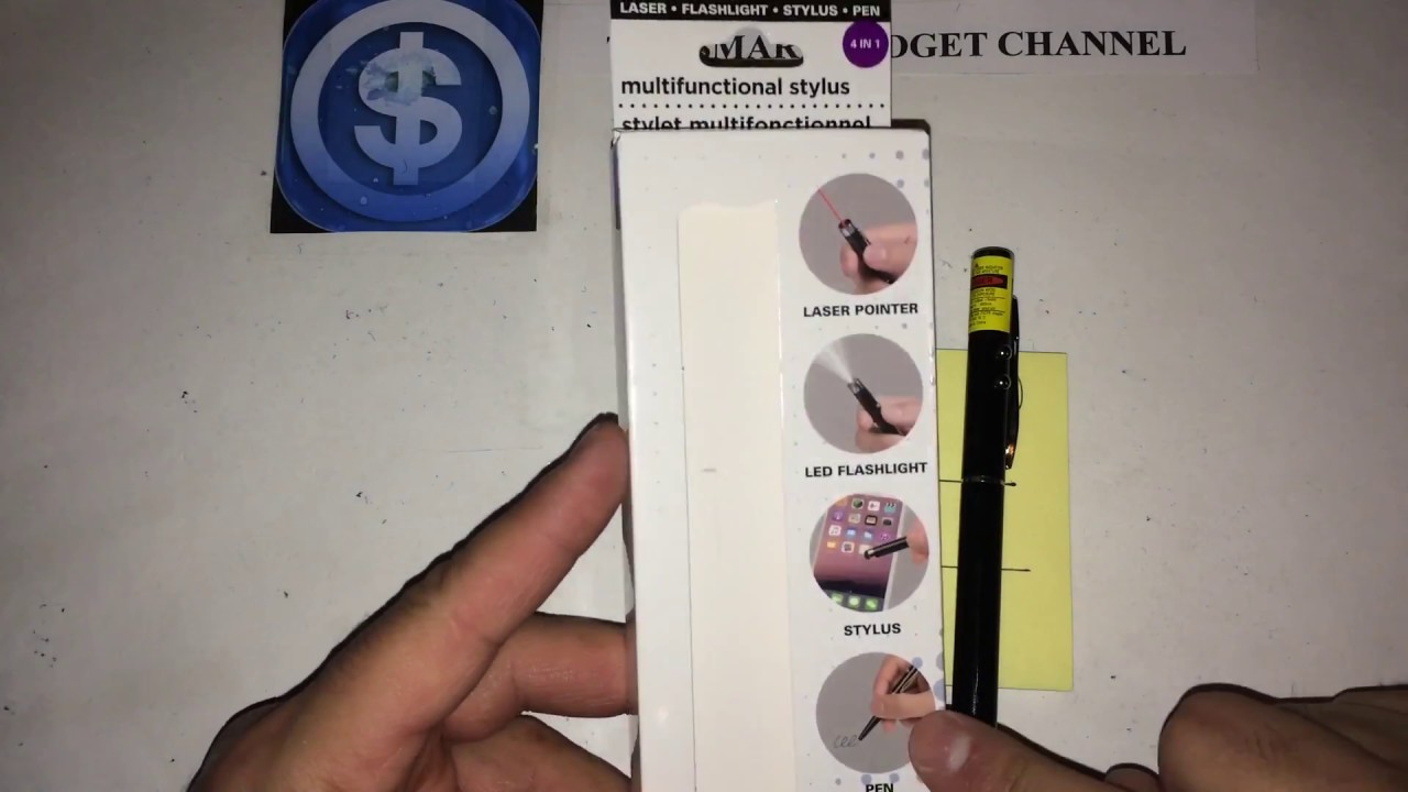 Multifunctional Stylus 4 in 1*Laser*Flashlight*Stylus*Pen Review