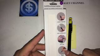 Multifunctional Stylus 4 in 1*Laser*Flashlight*Stylus*Pen Review (Dollar Tree Item)