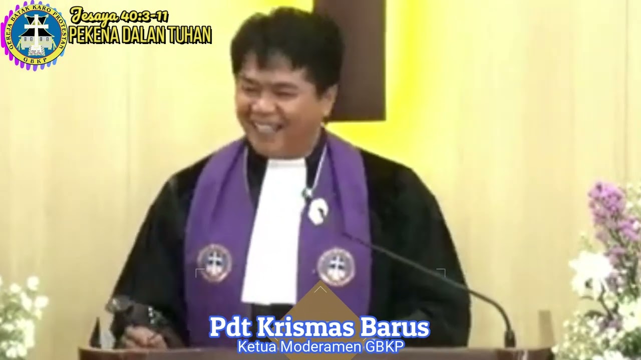 Pdt Krismas Imanta Barus di  GBKP Bandung Pusat part 2