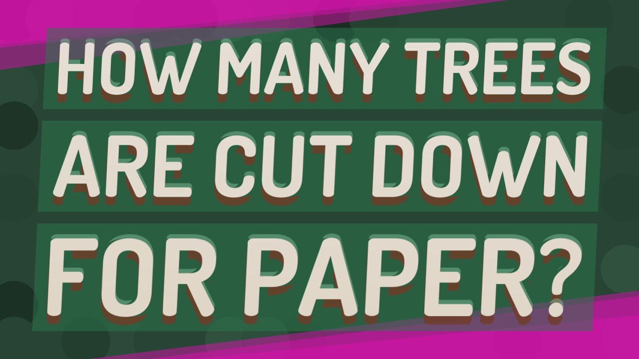 How many trees are cut down for paper? YouTube