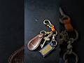 靴ベラキーホルダー作ってみました #leathercraft #レザークラフト