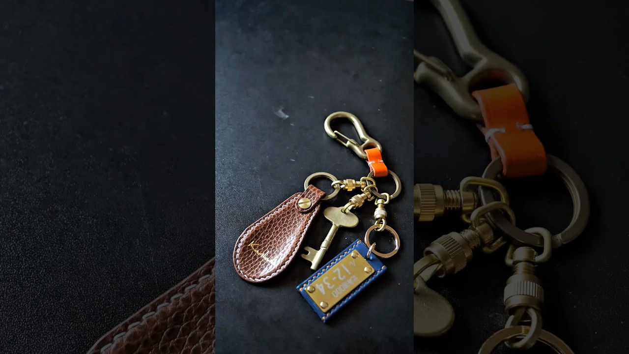 靴ベラキーホルダー作ってみました #leathercraft #レザークラフト