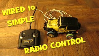 Simple RC conversion of Wire controlled Jeep