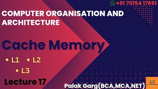 Cache Memory (L1, L2, L3) | COA Lecture | Computer Organization #computerscience #coa #ugcnet #gate