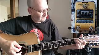 Nylon Strings on a steel strung guitar DI into a zoom AC-2 set to the Nylon String setting.
