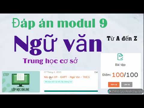 Video Đáp án modul 9 môn Ngữ văn THCS/ trắc nghiệm tự luận... - youtube