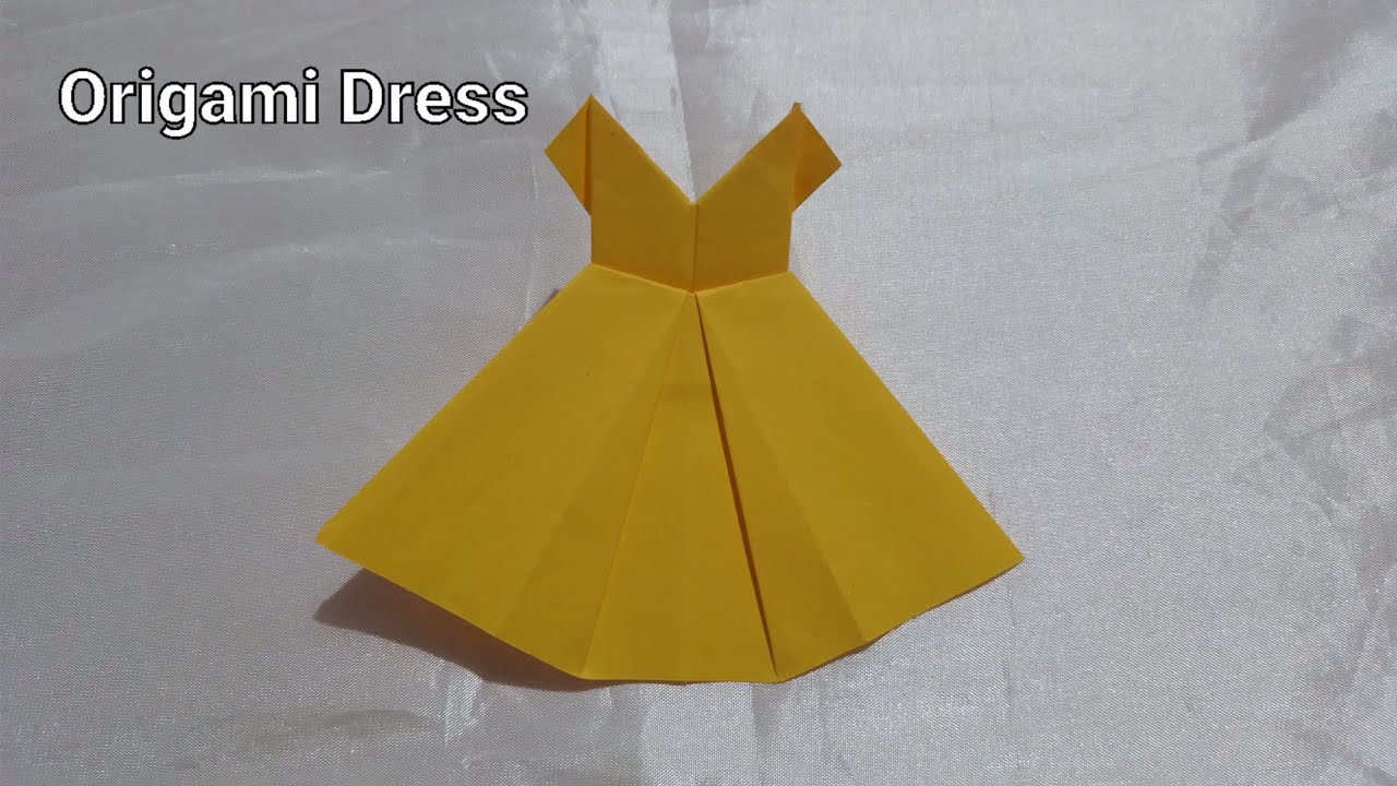 cara membuat origami dress mudah how to make an easy origami dress