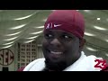 Alabama DL Kedrick Bingley-Jones meets with the emdia ahead of Miss State Game