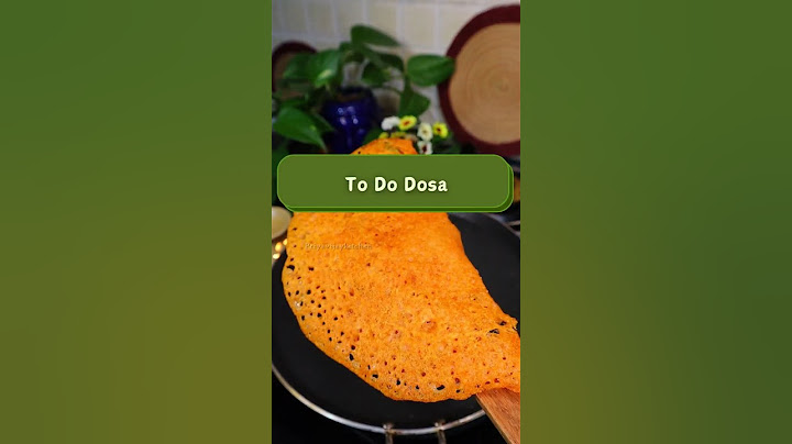 ❣️To-Do Dosa❣️ Complete Recipe👇: