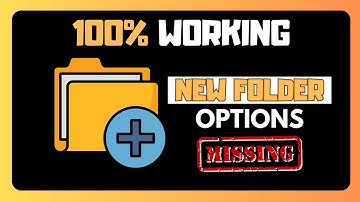 EASY And QUICK FIX For Missing NEW Or NEW FOLDER OPTION From Right Click Context Menu In Windows