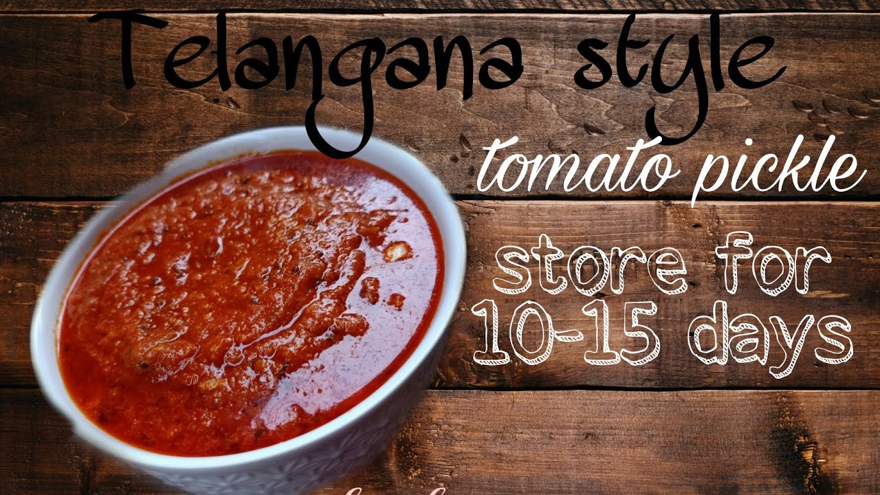 Telangana style tomato pickle Spicy tomato chutney Indian pickels