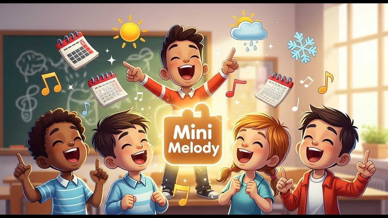 Morning Calendar Song | Today/Yesterday/Tomorrow + Weather | Kids & ESL