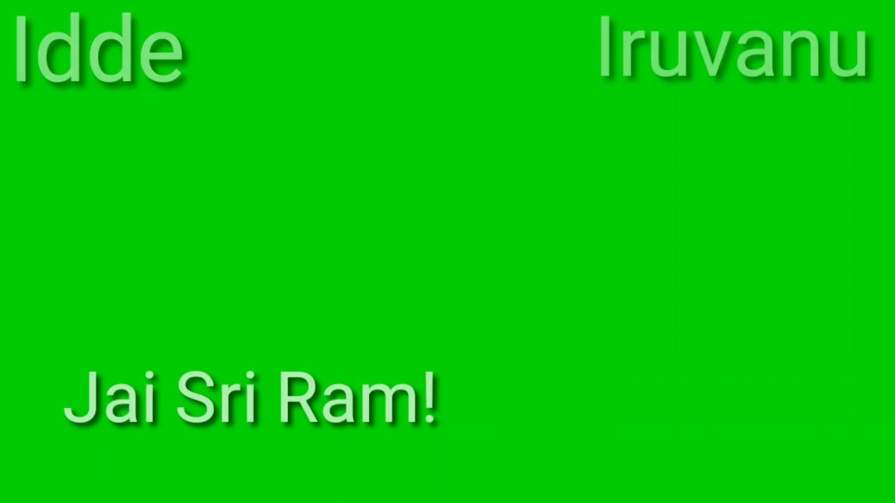 Jai sri ram Kannada song in green screen with lyrics YouTube
