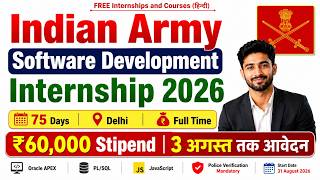 Indian Army Software Development Internship 2026 | ₹60,000 Stipend | Apply by August 3 #indianarmy screenshot 5