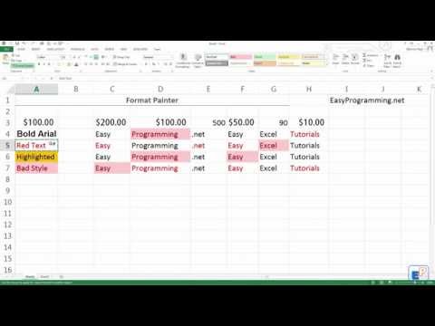 Easy Excel 2013 - Beginner Excel Tutorial - Format Painter (9)