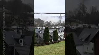 Bridge in Germany brought down through a controlled explosion for safety reasons.