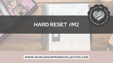 reMarkable 2 | Showing you how I do a Hard Reset | How To reMarkable2