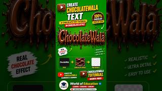Create ChocolateWala Text in ChatGPT 🍫 | AI Chocolate Text Effect #shorts