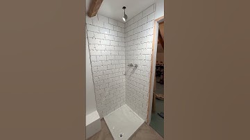 Tiling complete in this ensuite bathroom