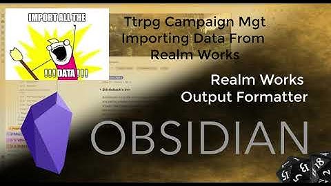 Obsidian - Import Data From Realm Works