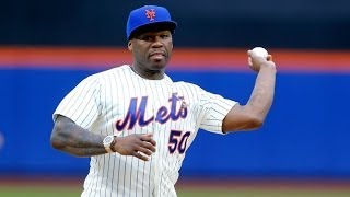 50 cent WORST PITCH EVER MLB - New York Mets game
