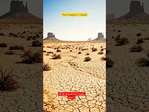 Earth Healing: Dry Desert Transforms into Waterfalls & Palm Trees | Ultra Realistic