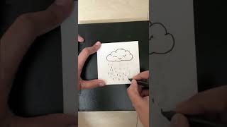 Cloudy with a chance of love. ☁️💜 #cloudart#heartdrawing #raininghearts #loveart #doodles#doodleart