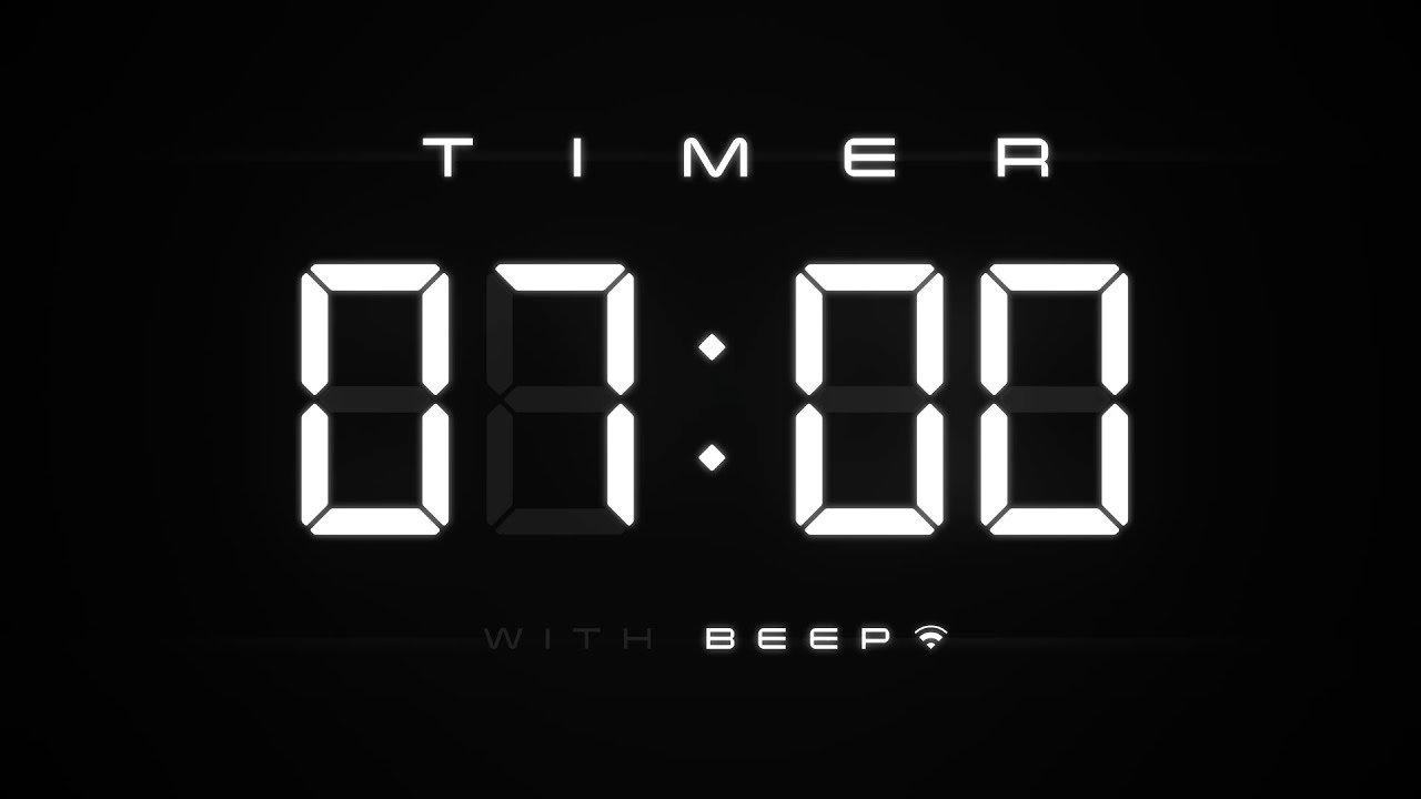 7 Min Digital Countdown Timer with Simple Beeps ⚪️ - YouTube