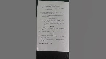 Previous year Q/P of Guidance and counselling B. Ed sem 4th related with GNDU #previousyearquestion