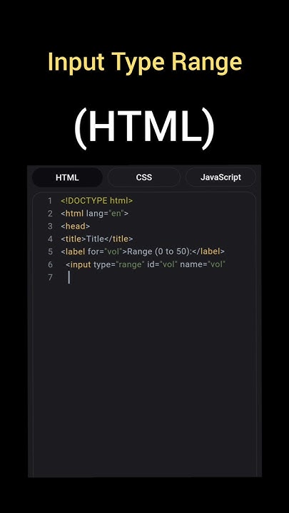 input type range inhtml,how to use input type range in html,html input ...