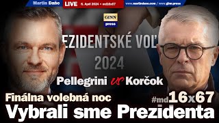 Live: Pellegrini vs Korčok a finálna noc Prezidentských volieb 2024. Vybrali sme prezidenta #md16x67 image