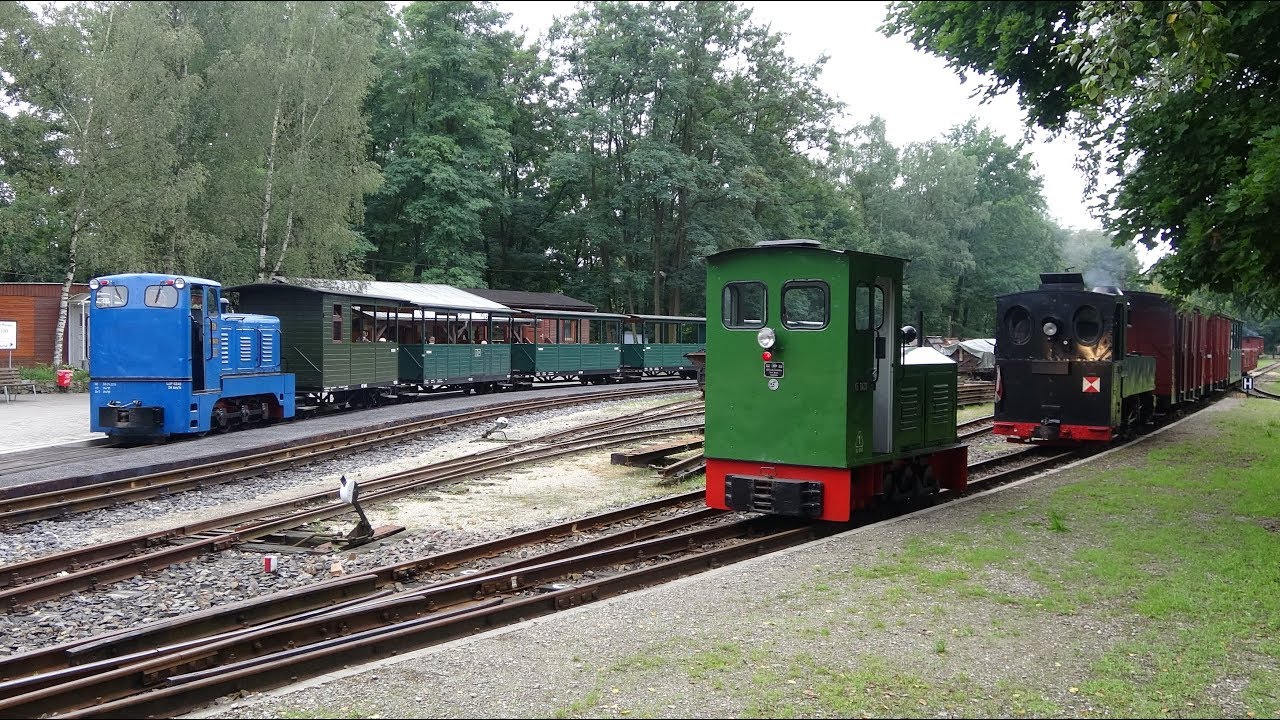 Waldeisenbahn Muskau Dampfsonderzug auf der Tonbahn 19.8.2017