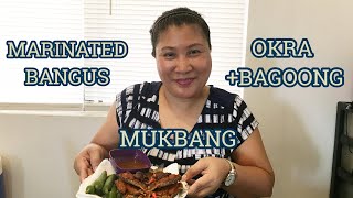 MUKBANG WITH MARINATED BANGUS, OKRA & BAGOONG // HAWAII
