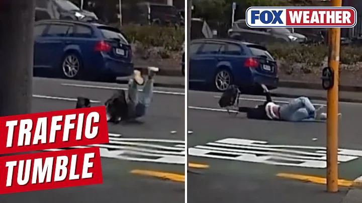 Woman Shoved Into Oncoming Traffic By Powerful Wind In New Zealand