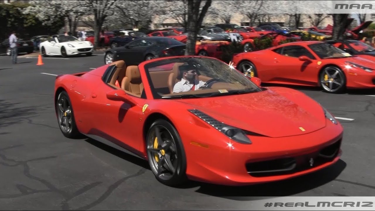 Ferrari F430 360 CS 458 Spider And MORE Leaving Car Show YouTube