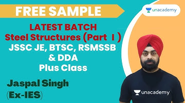 Steel Structures Part-01 | Free Sample of Plus Class | Jaspal Singh (Ex.IES) #jssc_je #btsc #rsmssb