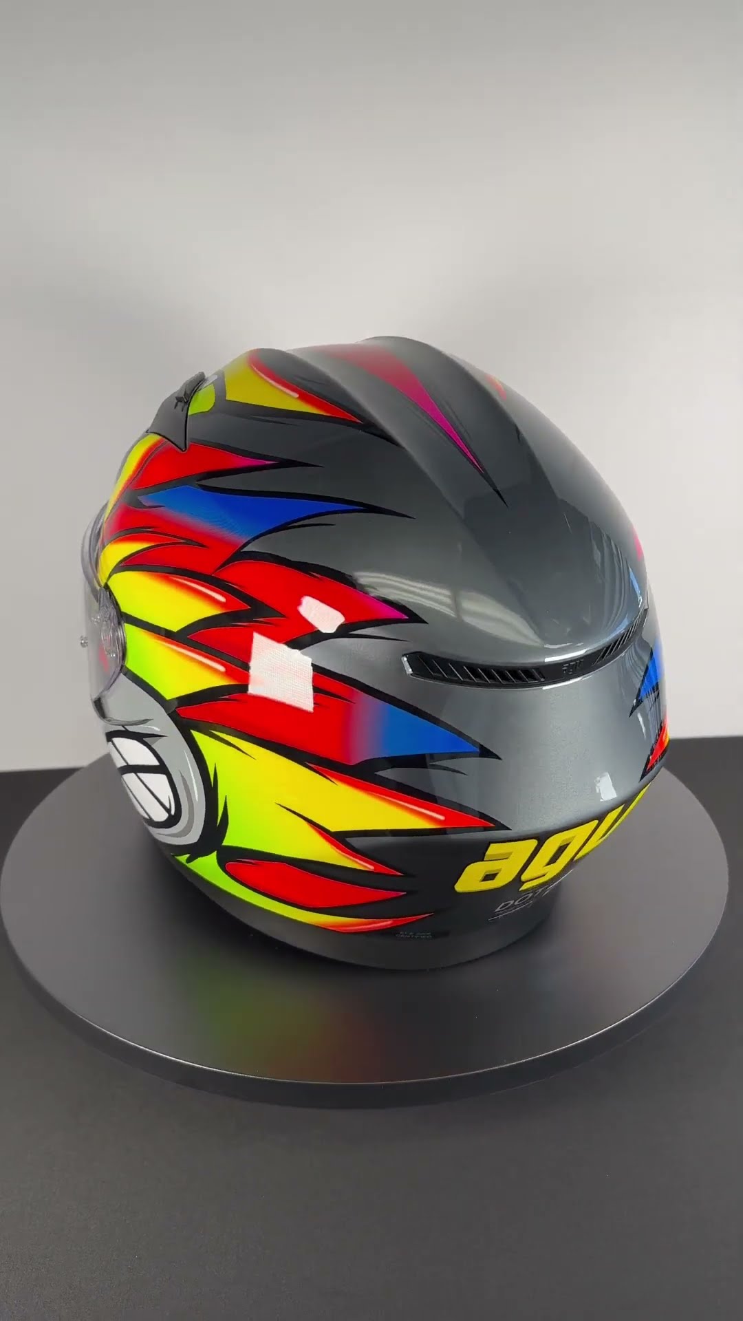 AGV K3 Helmet - Birdy 2.0 Gray/Yellow/Red - YouTube