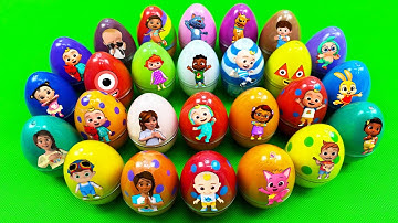 Rainbow SLIME 🌈 Looking Cocomelon with Mini Dinosaur Eggs Colorful! Satisfying Videos ASMR