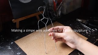 How to make a simple wire armature for air dry clay sculpture