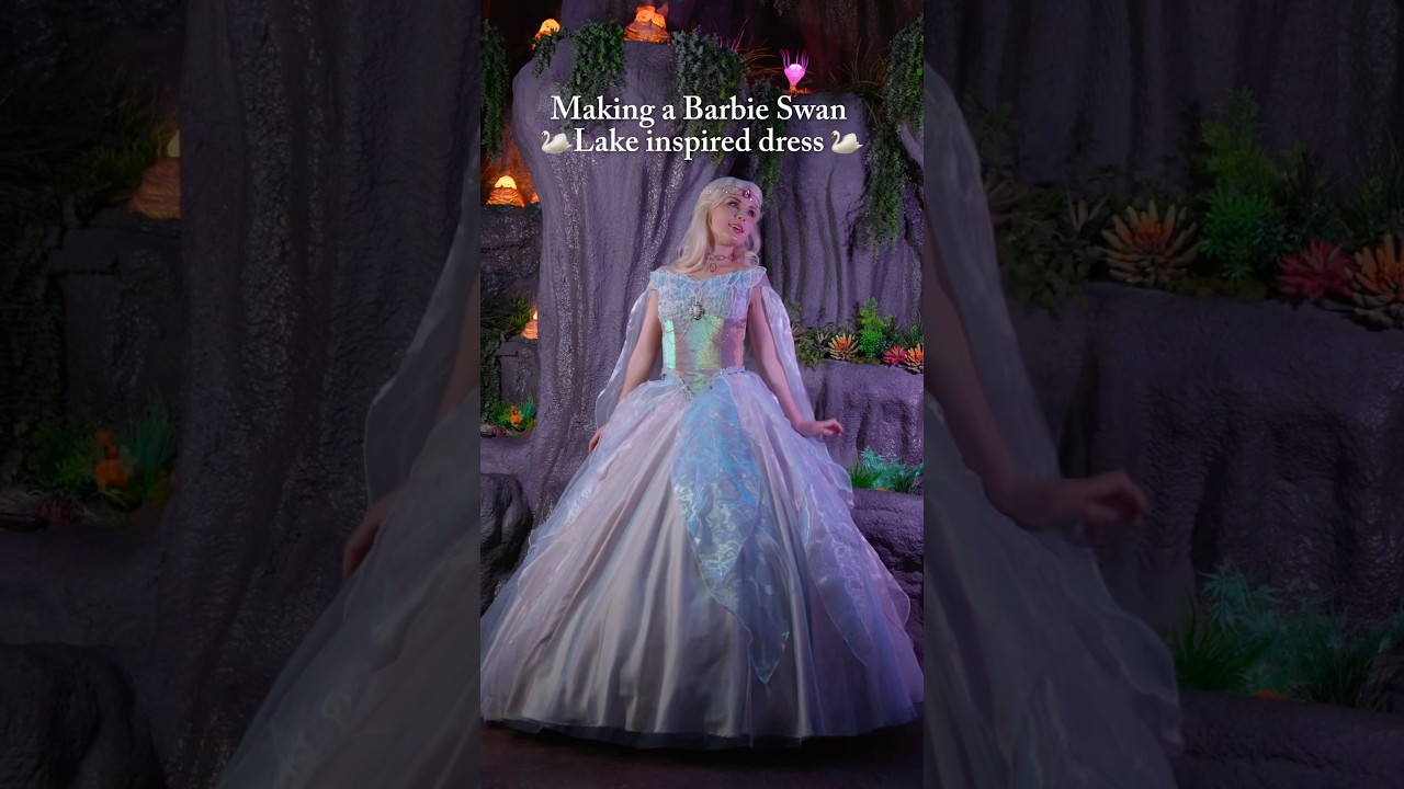 This pattern I made with Simplicity (S3160) was inspired by Barbie Swan Lake’s dress! 🩰🦢 #barbie