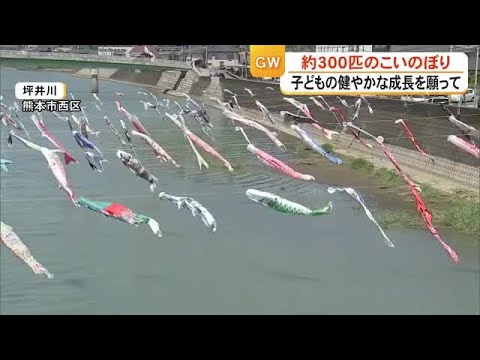 Children's Day: 300 colorful carp streamers fly over the Tsuboi