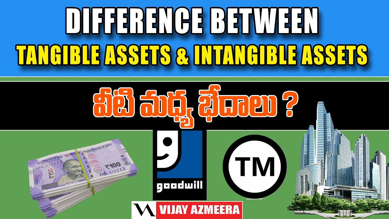 Difference Between TANGIBLE ASSETS & INTANGIBLE ASSETS explained in Telugu || Vijay Azmeera ||
